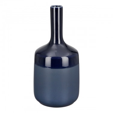 Βάζο Μπουκάλι -Sky- Κεραμικό Μπλε 20x10cm