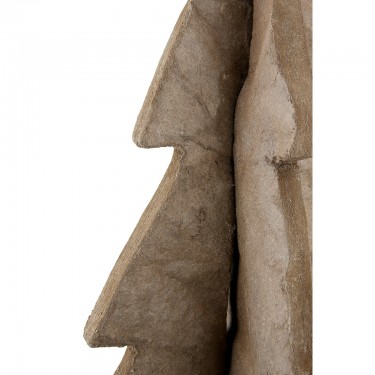 Διακοσμητικό Αντικείμενο Χριστουγεννιάτικο Δέντρο -Nordic- Χαρτοπολτός Καφέ 10.5x11.5x17.5cm