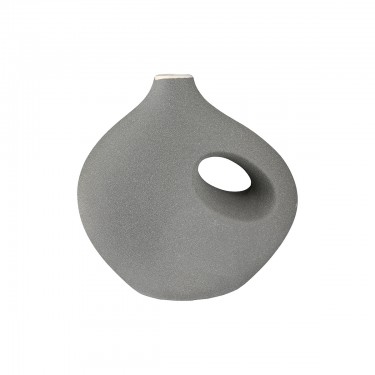 Βάζο -Radon- Κεραμικό Μπεζ/Γκρι 2Τμχ 11.5x21x21cm