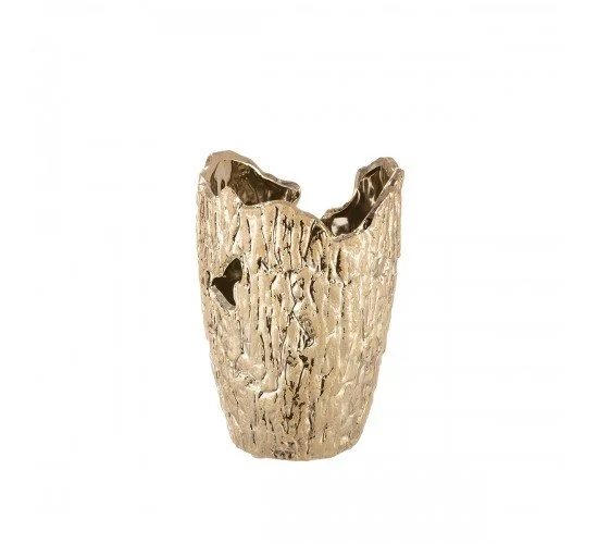 Βάζο Conical -Crepa- Κεραμικό Χρυσό PU 4 H. 185 cm D. 13 cm Βάζο Conical -Crepa- Κεραμικό Χρυσό PU 4 H. 185 cm D. 13 cm