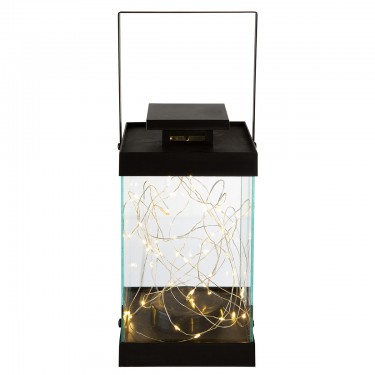 Φανάρι (LED) -Glorie- Συνθετικό Μαύρο 13x14x30cm