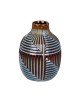 Βάζο Bulbous -Batista- Striped Κεραμικό Μπλε Brown PU H. 20 cm D. 15 cm Βάζο Bulbous -Batista- Striped Κεραμικό Μπλε Brown PU H. 20 cm D. 15 cm