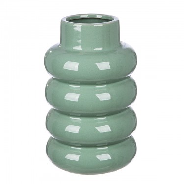 Βάζο -Rim- Κεραμικό Πράσινο 2Τμχ 24x15cm