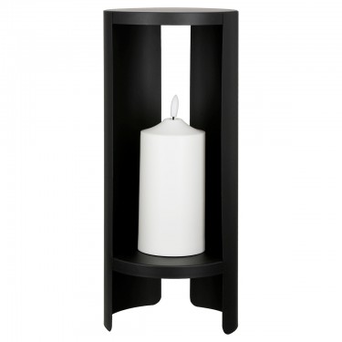 Διακοσμητικό Αντικείμενο (LED) -Shelter- Μέταλλο/Συνθετικό Μαύρο 36x15cm