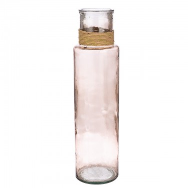 Βάζο ArteLibre Δοχείο Καφέ/Διάφανο Γυαλί Φ15x55cm