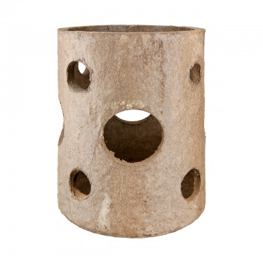 Ανεμοφωτιστικό -Nordic- Χαρτοπολτός Καφέ 16x16.5x26.5cm