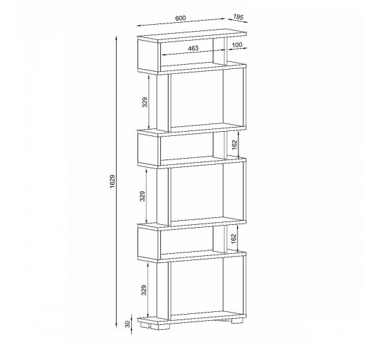 Βιβλιοθήκη ArteLibre OSMOND Cordoba Μοριοσανίδα/Μελαμίνη 60x20x157cm Βιβλιοθήκη ArteLibre OSMOND Cordoba Μοριοσανίδα/Μελαμίνη 60x20x157cm