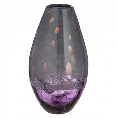 Glasart Βάζο Bulbous -Feeling- Γυάλινο Γκρι Violet PU H. 33 cm D. 18 cm