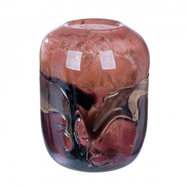 Glasart Βάζο -Apart- Γυάλινο Orange Rose PU H. 27 cm D. 20 cm