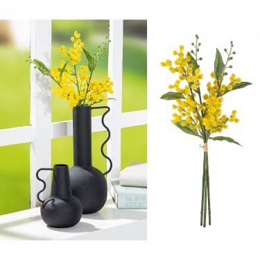 Μπουκέτο Μιμόζα ArteLibre Τεχνητό Κίτρινο 14x33cm