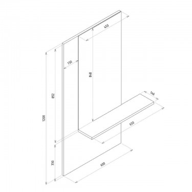 Έπιπλο Εισόδου ArteLibre AOKI Μαύρο/Φυσικό Μοριοσανίδα/Μελαμίνη 60x15x120cm