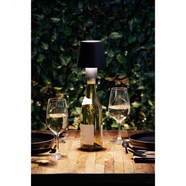 Επιτραπέζιο Φωτιστικό ArteLibre LED Φορητό PARIS Για Μπουκάλι Μαύρο Αλουμίνιο 11x11x12.5cm