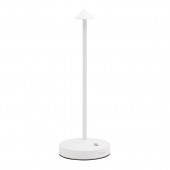 Επιτραπέζιο Φωτιστικό ArteLibre LED Φορητό ANGELINA Λευκό Αλουμίνιο 10.5x10.5x30cm