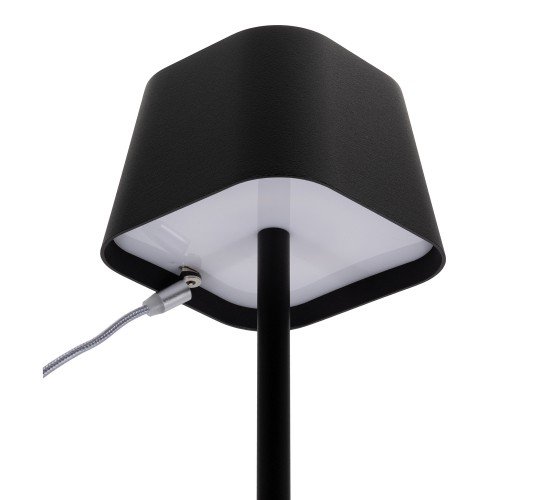 Επιτραπέζιο Φωτιστικό LED Φορητό GEORGINA Μαύρο Αλουμίνιο 11x11x37.7cm