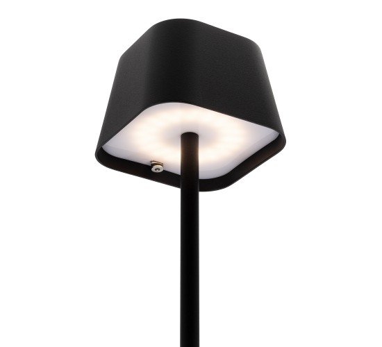 Επιτραπέζιο Φωτιστικό LED Φορητό GEORGINA Μαύρο Αλουμίνιο 11x11x37.7cm