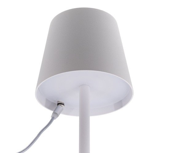 Επιτραπέζιο Φωτιστικό LED Φορητό FELINE Λευκό Αλουμίνιο 11x11x37.5cm