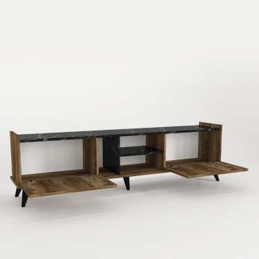 Έπιπλο Τηλεόρασης ArteLibre BINNEY Καφέ Μοριοσανίδα/Μελαμίνη 180x33x51cm