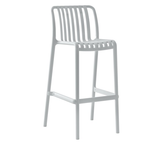 Σκαμπό Bar ArteLibre TAHITI Λευκό PP 47x38x102cm Σκαμπό Bar ArteLibre TAHITI Λευκό PP 47x38x102cm