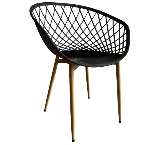 Καρέκλα Κήπου ArteLibre BALI Μαύρο/Φυσικό PP/Μέταλλο 62x42x82cm Καρέκλα Κήπου ArteLibre BALI Μαύρο/Φυσικό PP/Μέταλλο 62x42x82cm