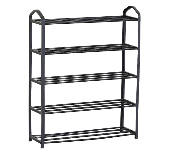 Παπουτσοθήκη ArteLibre DOZER Με 5 Ράφια Μαύρο Μέταλλο 62x20x79cm