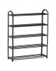 Παπουτσοθήκη ArteLibre DOZER Με 5 Ράφια Μαύρο Μέταλλο 62x20x79cm