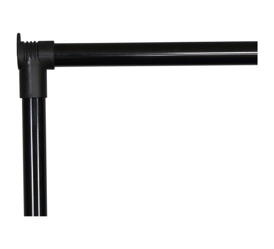 Κρεμάστρα Δαπέδου ArteLibre SMITH Τροχήλατη Μαύρο Μέταλλο 74.5x41.5x157cm