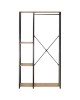 Κρεμάστρα Δαπέδου ArteLibre BINARY Δρυς/Μαύρο Μοριοσανίδα/Μέταλλο 90x40x167cm