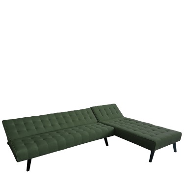 Καναπές Κρεβάτι Γωνιακός ArteLibre MAGUS Πράσινο Ύφασμα 254x77/163x74cm