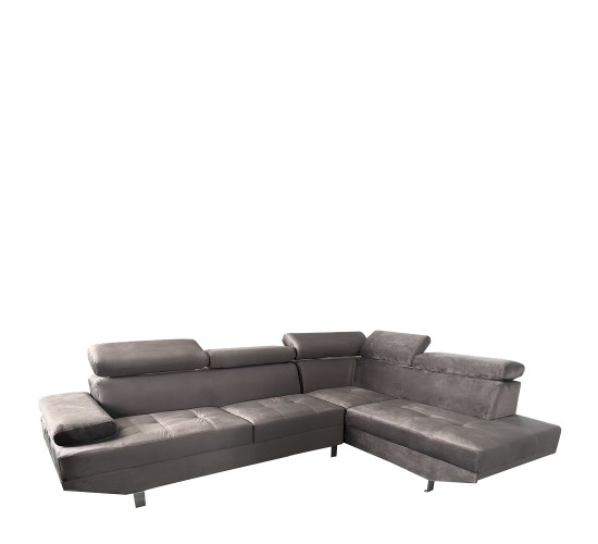 Καναπές Γωνιακός ArteLibre OZMA Γκρι Ύφασμα 254x160x70cm Καναπές Γωνιακός ArteLibre OZMA Γκρι Ύφασμα 254x160x70cm