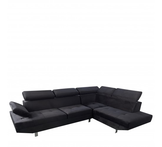 Καναπές Γωνιακός ArteLibre OZMA Μαύρο Ύφασμα 254x160x70cm Καναπές Γωνιακός ArteLibre OZMA Μαύρο Ύφασμα 254x160x70cm