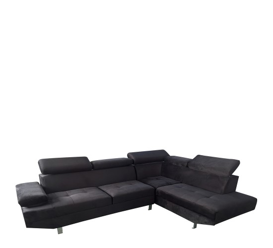 Καναπές Γωνιακός ArteLibre OZMA Μαύρο Ύφασμα 254x160x70cm Καναπές Γωνιακός ArteLibre OZMA Μαύρο Ύφασμα 254x160x70cm