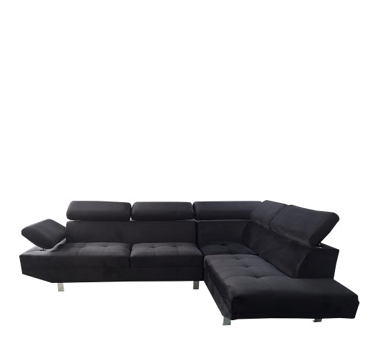 Καναπές Γωνιακός ArteLibre OZMA Μαύρο Ύφασμα 254x160x70cm Καναπές Γωνιακός ArteLibre OZMA Μαύρο Ύφασμα 254x160x70cm