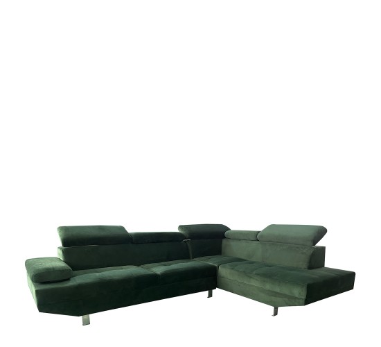 Καναπές Γωνιακός ArteLibre OZMA Πράσινο Ύφασμα 254x160x70cm Καναπές Γωνιακός ArteLibre OZMA Πράσινο Ύφασμα 254x160x70cm