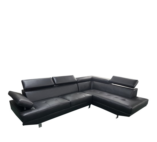 Καναπές Γωνιακός ArteLibre MASAL Μαύρο PU 280x185x85cm Καναπές Γωνιακός ArteLibre MASAL Μαύρο PU 280x185x85cm