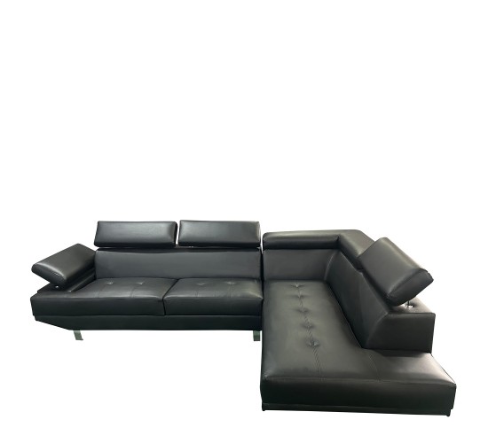 Καναπές Γωνιακός ArteLibre MASAL Μαύρο PU 280x185x85cm Καναπές Γωνιακός ArteLibre MASAL Μαύρο PU 280x185x85cm