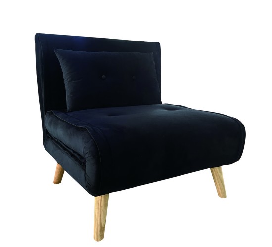 Πολυθρόνα ArteLibre ALFHARD Μαύρο Ύφασμα 77x80x79cm