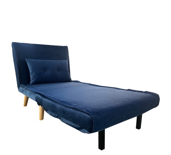 Πολυθρόνα ArteLibre ALFHARD Μπλε Ύφασμα 77x80x79cm