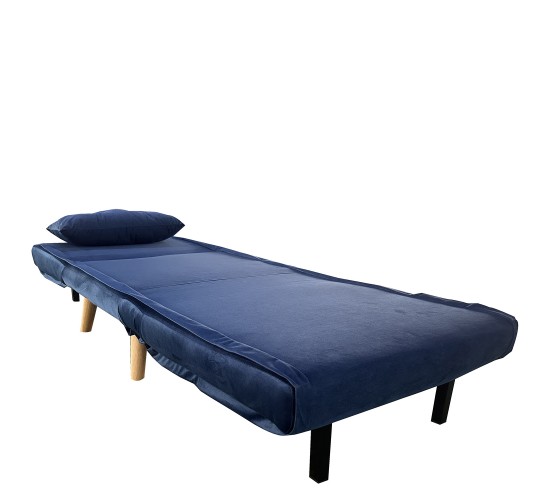 Πολυθρόνα ArteLibre ALFHARD Μπλε Ύφασμα 77x80x79cm