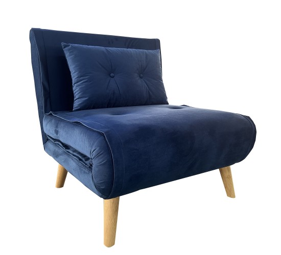 Πολυθρόνα ArteLibre ALFHARD Μπλε Ύφασμα 77x80x79cm