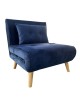 Πολυθρόνα ArteLibre ALFHARD Μπλε Ύφασμα 77x80x79cm