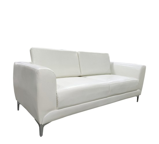 Καναπές Τριθέσιος ArteLibre ELFRIC Λευκό PU 190x81x81cm Καναπές Τριθέσιος ArteLibre ELFRIC Λευκό PU 190x81x81cm