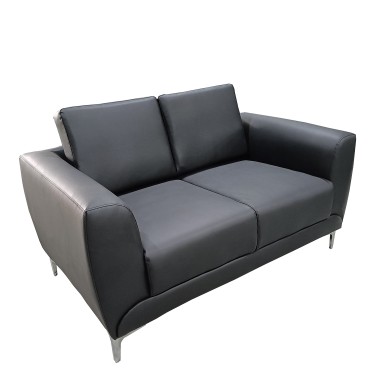Καναπές Διθέσιος ArteLibre ELFRIC Μαύρο PU 142x81x81cm