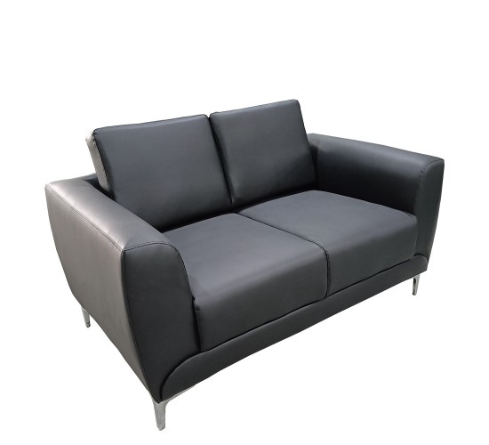 Καναπές Διθέσιος ArteLibre ELFRIC Μαύρο PU 142x81x81cm Καναπές Διθέσιος ArteLibre ELFRIC Μαύρο PU 142x81x81cm