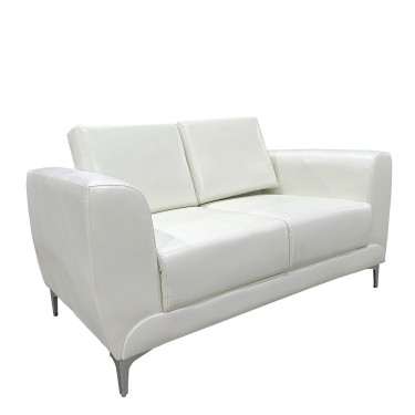 Καναπές Διθέσιος ArteLibre ELFRIC Λευκό PU 142x81x81cm