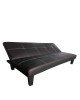Καναπές Κρεβάτι Τριθέσιος ArteLibre ERYNDOR Μαύρο PU 186x90x82cm