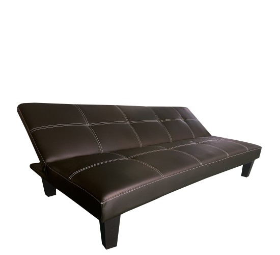 Καναπές Κρεβάτι Τριθέσιος ArteLibre ERYNDOR Καφέ PU 186x90x82cm