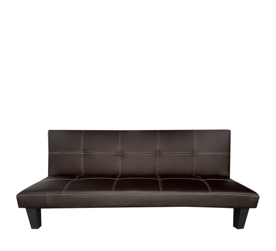 Καναπές Κρεβάτι Τριθέσιος ArteLibre ERYNDOR Καφέ PU 186x90x82cm