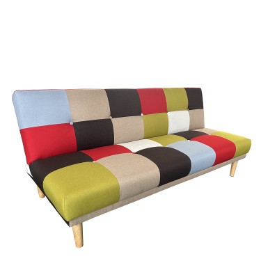 Καναπές Κρεβάτι Τριθέσιος ArteLibre SELKIE Πολύχρωμο Ύφασμα 180x80x75cm