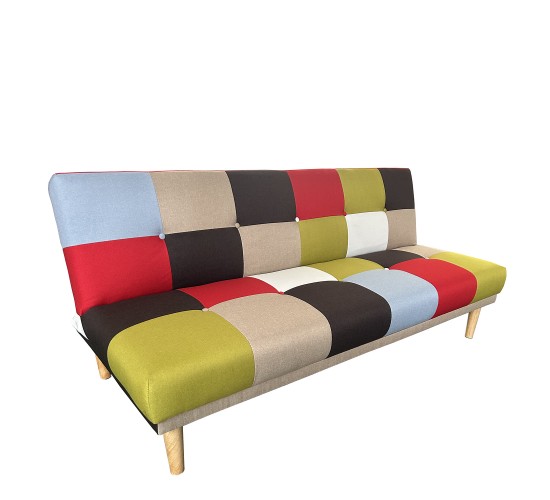Καναπές Κρεβάτι Τριθέσιος ArteLibre SELKIE Πολύχρωμο Ύφασμα 180x80x75cm
