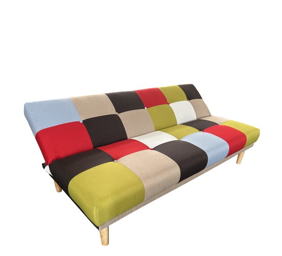 Καναπές Κρεβάτι Τριθέσιος ArteLibre SELKIE Πολύχρωμο Ύφασμα 180x80x75cm